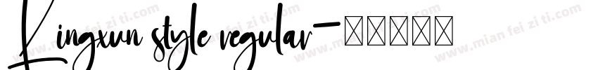 Lingxun style regular字体转换